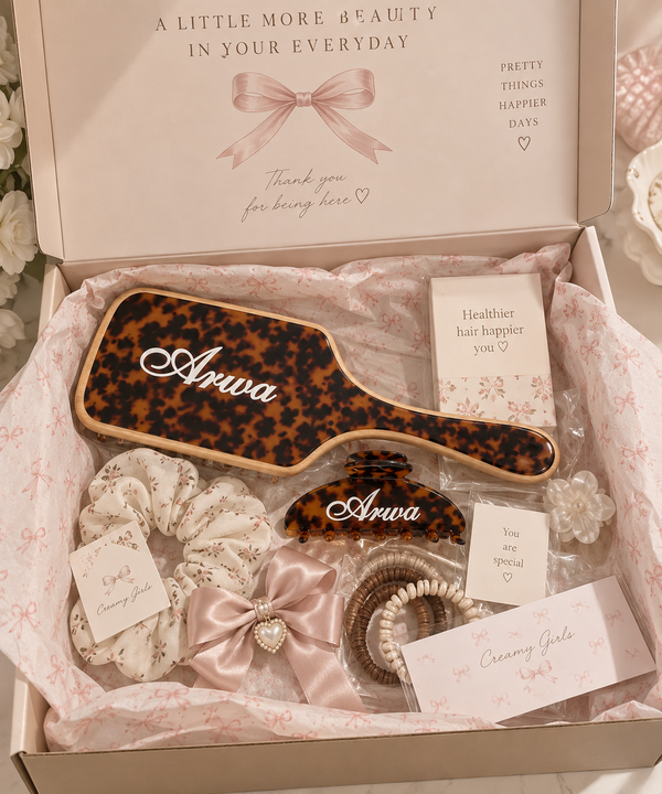Personalized Brush & Hair Clip + Lucky Scoop